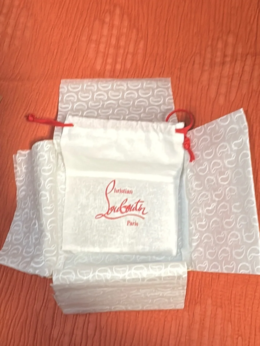 Christian Louboutin Gray Textured Card Holder
